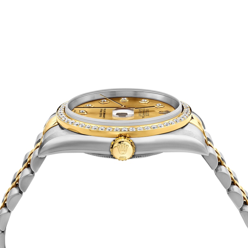 Main Image 4 of Previously Owned Men's Rolex Datejust 36 1 ct tw Diamond Two-Tone Automatic Watch (Model: 16233)
