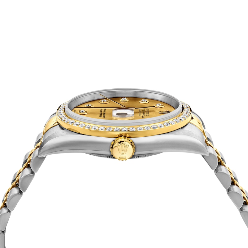 Main Image 4 of Previously Owned Men's Rolex Datejust 36 1 ct tw Diamond Two-Tone Automatic Watch (Model: 16233)