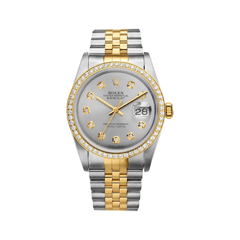 Main Image 1 of Previously Owned Men's Rolex Datejust 36 1 ct tw Diamond Two-Tone Automatic Watch (Model: 16233)