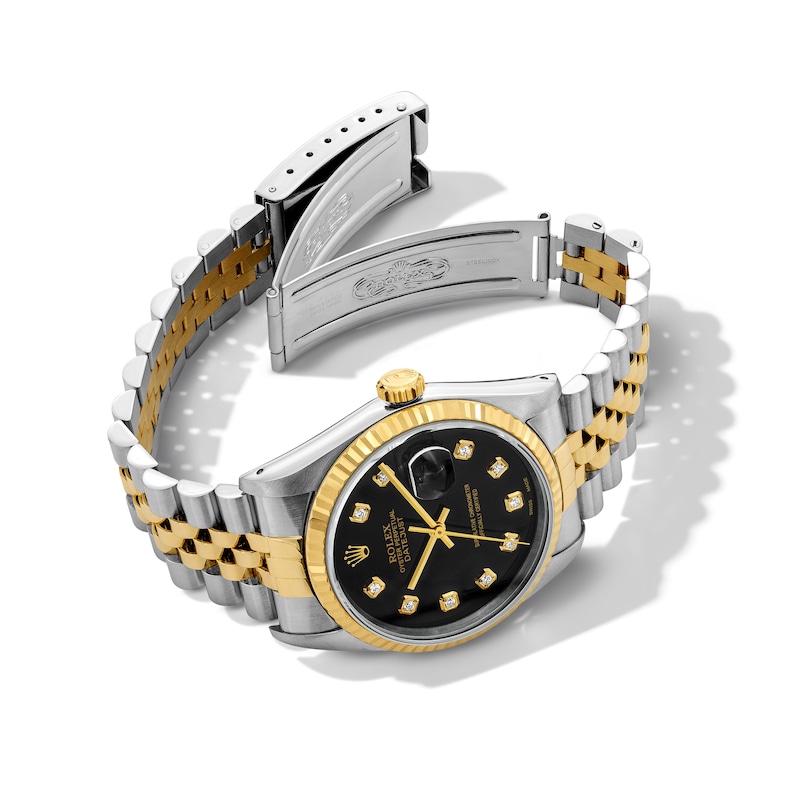Main Image 3 of Previously Owned Men's Rolex Datejust 36 7/8 ct tw Diamond Two-Tone Automatic Watch (Model: 16233)
