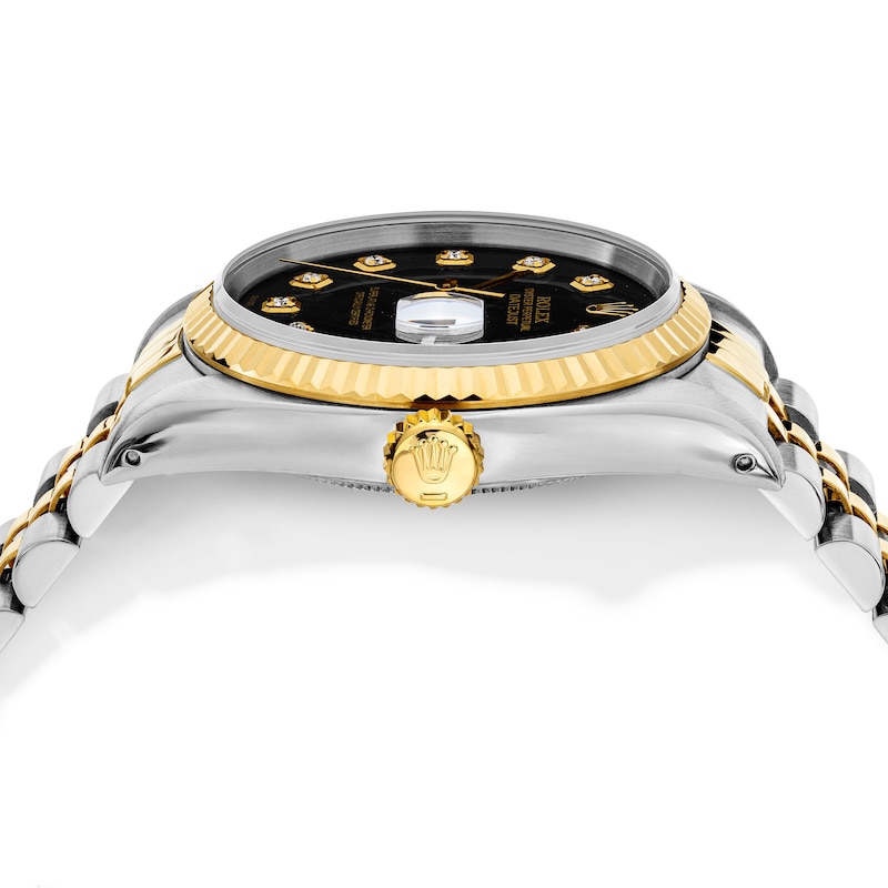 Main Image 4 of Previously Owned Men's Rolex Datejust 36 7/8 ct tw Diamond Two-Tone Automatic Watch (Model: 16233)