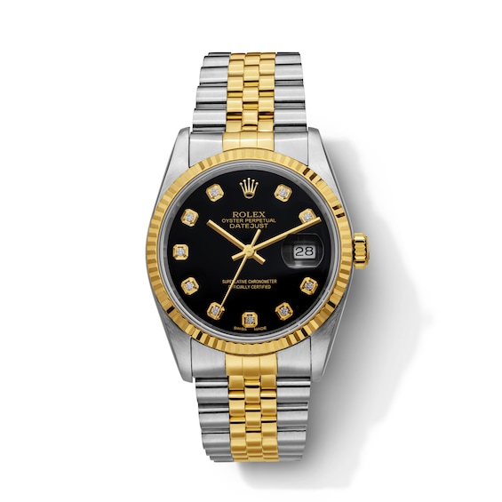 Previously Owned Men's Rolex Datejust 36 ct tw Diamond Two-Tone Automatic Watch (Model: 16233