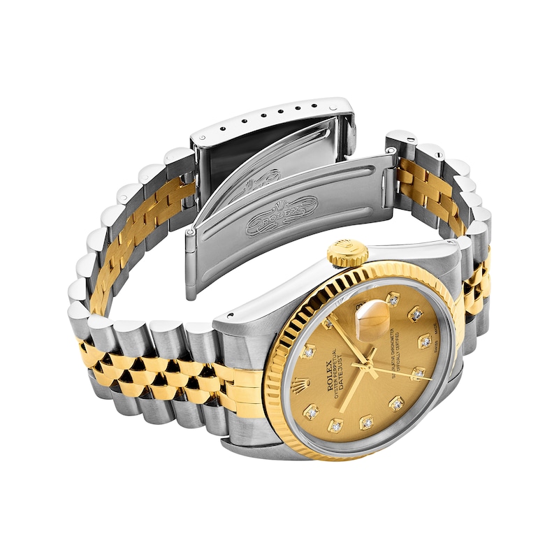 Main Image 2 of Previously Owned Men's Rolex Datejust 36 7/8 ct tw Diamond Two-Tone Automatic Watch (Model: 16233)