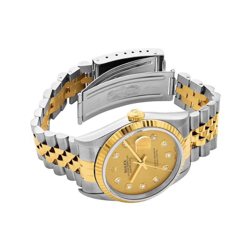 Main Image 2 of Previously Owned Men's Rolex Datejust 36 7/8 ct tw Diamond Two-Tone Automatic Watch (Model: 16233)