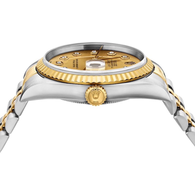 Main Image 4 of Previously Owned Men's Rolex Datejust 36 7/8 ct tw Diamond Two-Tone Automatic Watch (Model: 16233)