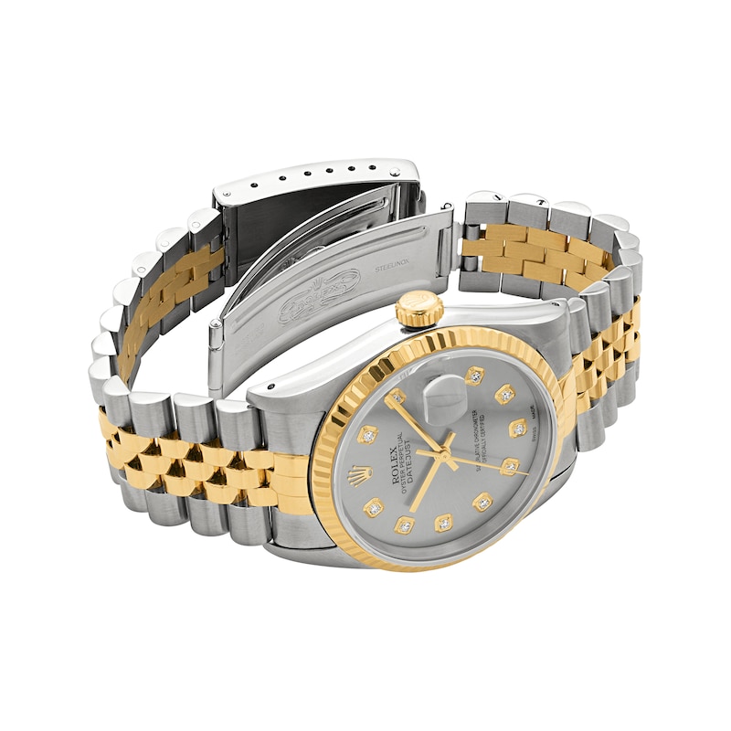Main Image 2 of Previously Owned Men's Rolex Datejust 36 7/8 ct tw Diamond Two-Tone Automatic Watch (Model: 16233)