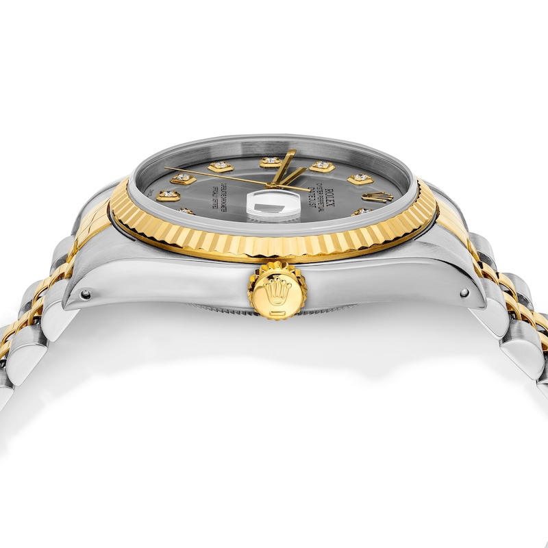 Main Image 4 of Previously Owned Men's Rolex Datejust 36 7/8 ct tw Diamond Two-Tone Automatic Watch (Model: 16233)