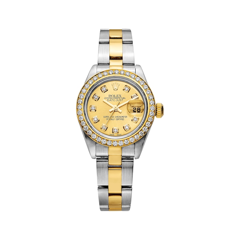 Main Image 1 of Previously Owned Women's Rolex Datejust 26 1 ct tw Diamond Two-Tone Automatic Watch (Model: 79173_Y207981)