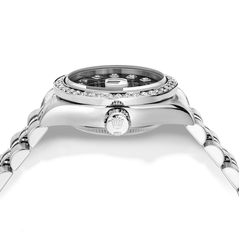Main Image 4 of Previously Owned Ladies' Rolex Datejust 26 7/8 ct tw Diamond Stainless Steel Automatic Watch (Model: 69174)