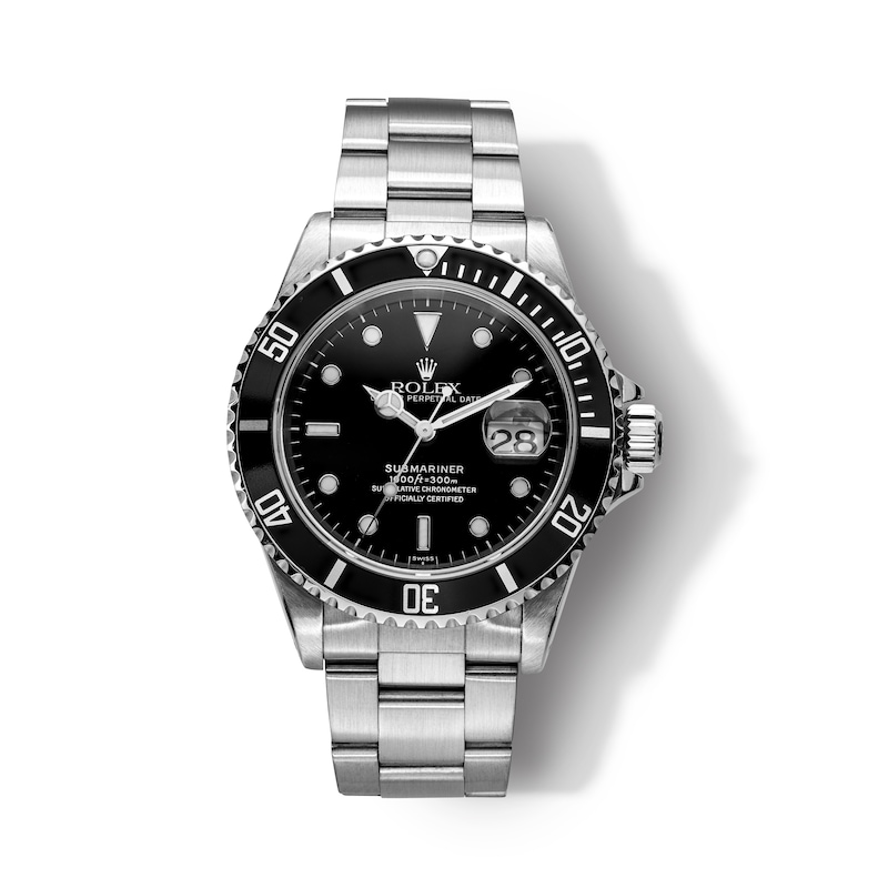 Main Image 1 of Previously Owned Men's Rolex Submariner Stainless Steel Watch (Model: 16610)