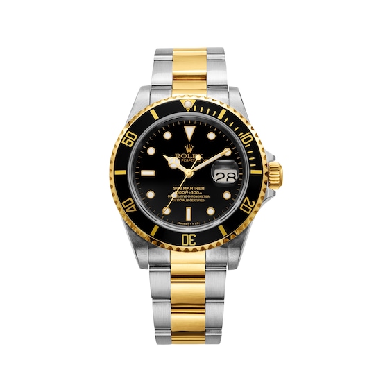 Previously Owned Mens Rolex Submariner TwoTone Automatic Watch Model 16613S350052