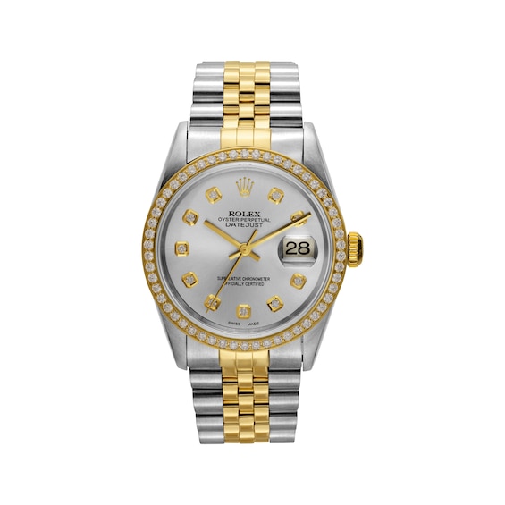 Previously Owned Men's Rolex Datejust 36 1 ct tw Diamond Two-Tone Automatic Watch (Model: 16233_T334641)