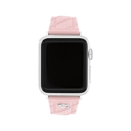COACH Pink Silicone Women's Apple Watch Strap 14700297