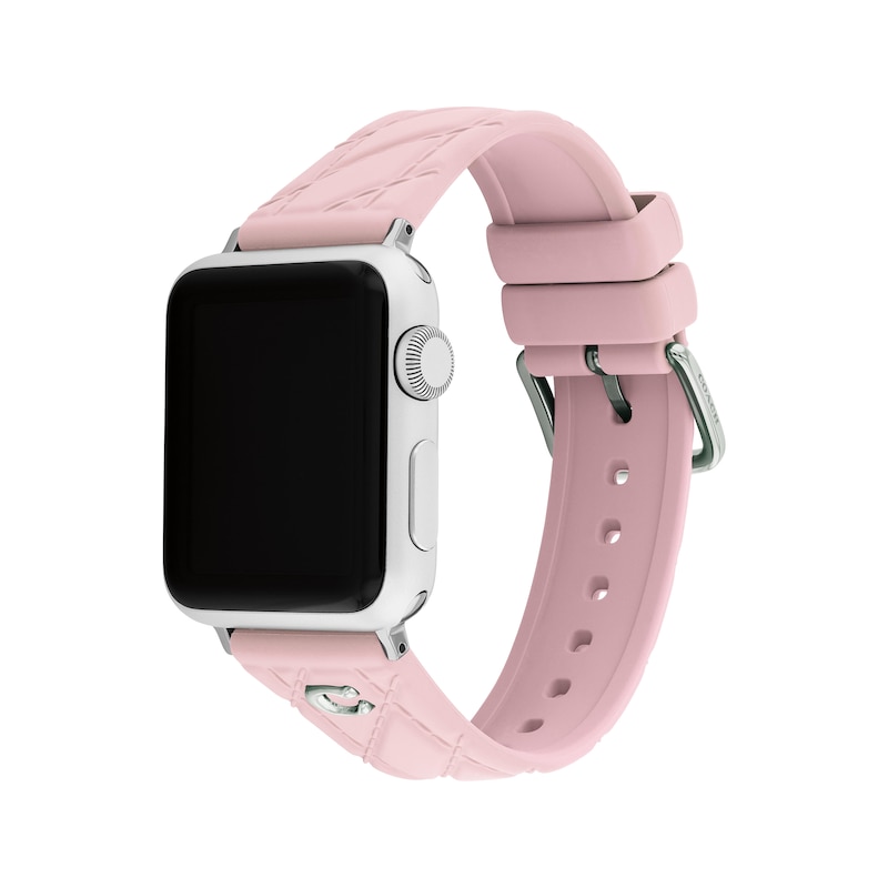Main Image 2 of COACH Pink Silicone Women's Apple Watch Strap 14700297