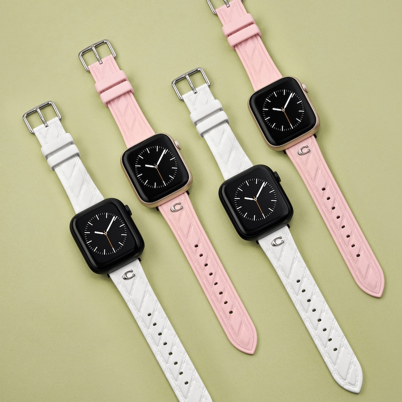 Main Image 6 of COACH Pink Silicone Women's Apple Watch Strap 14700297