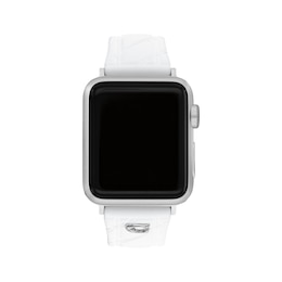 COACH White Silicone Women's Apple Watch Strap 14700309
