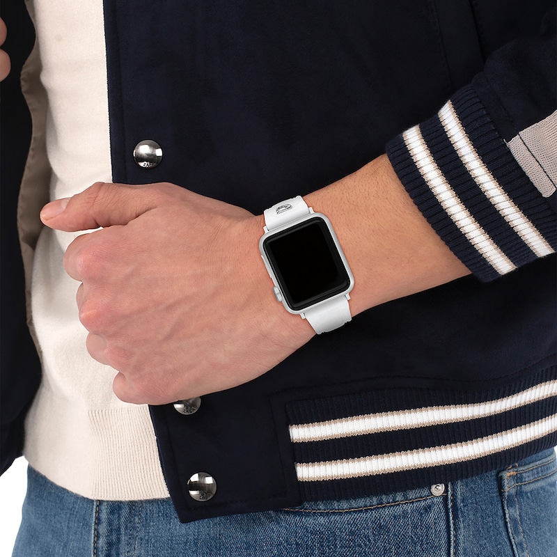 Main Image 5 of COACH White Silicone Women's Apple Watch Strap 14700309