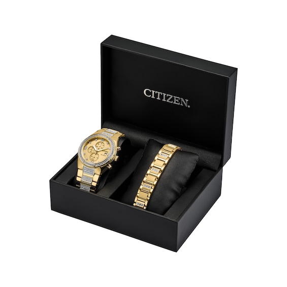 Previously Owned Citizen Chrono Dress Classic Men's Watch Gift Set CA0752-66P