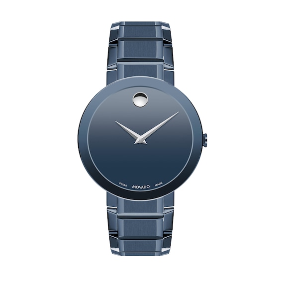 Previously Owned Movado Sapphire Men's Stainless Steel Watch 0607556