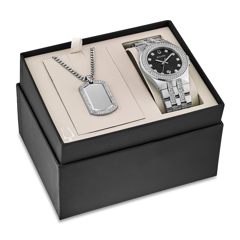 Main Image 1 of Previously Owned Bulova Men's Watch & Pendant Boxed Set 96K102