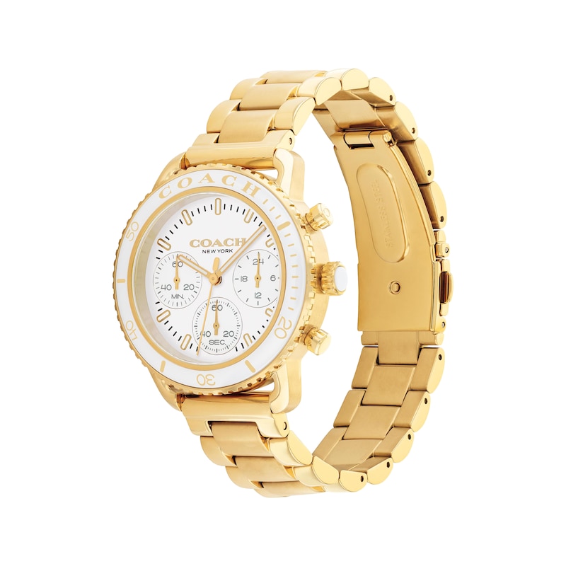 Main Image 2 of Previously Owned COACH Cruiser Gold-Tone Women’s Chronograph Watch 14504051