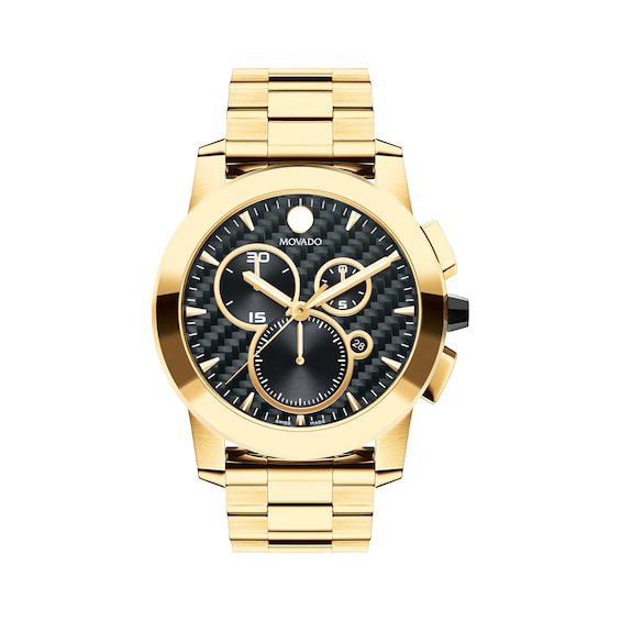 Previously Owned Movado Vizio Stainless Steel & Carbon Fiber Men's Watch 0607563