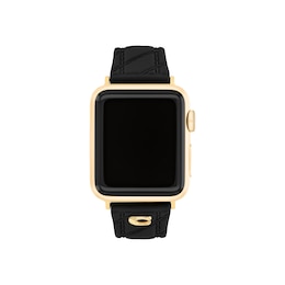 COACH Black Silicone Women's Apple Watch Strap 14700317