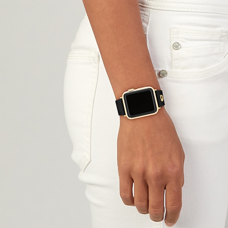 Main Image 5 of COACH Black Silicone Women's Apple Watch Strap 14700317