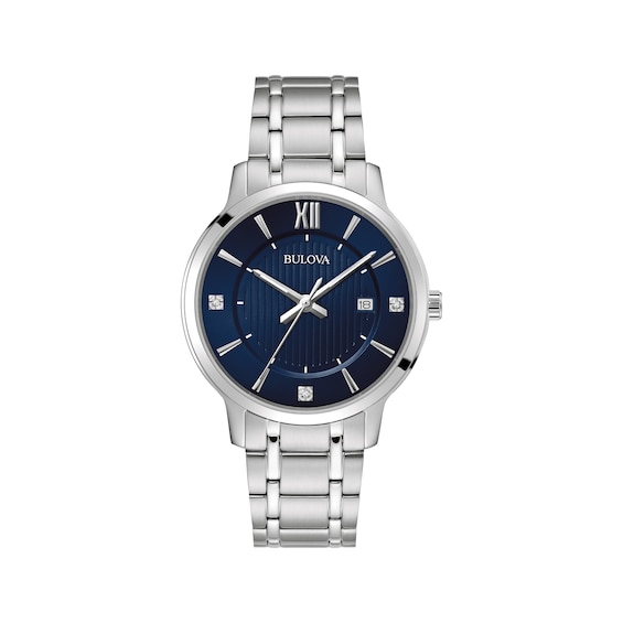 Previously Owned Bulova Classic Diamond-Accent Men's Watch 96D152