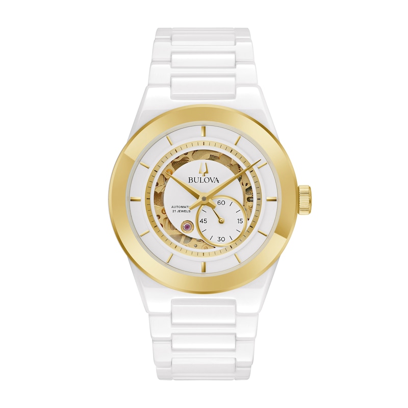 Main Image 1 of Previously Owned Bulova Modern Millenia Ceramic White Men's Watch 98A290