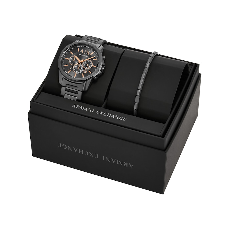 Main Image 4 of Armani Exchange Men's Chronograph Watch Set AX7170SET