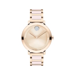 Previously Owned Movado BOLD Evolution 2.0 Pink Ceramic Inserts Watch 3601237