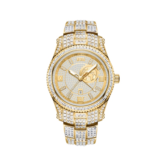JBW Jet Setter RESERVE GMT Chandelier 1/8 ct tw Diamond Men's Watch R6370D