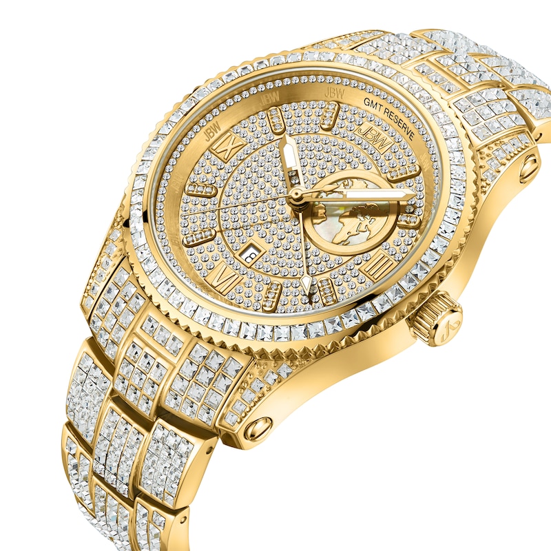 Main Image 2 of JBW Jet Setter RESERVE GMT Chandelier 1/8 ct tw Diamond Men's Watch R6370D