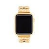 Thumbnail Image 1 of COACH Heart-Link Gold-Tone Stainless Steel Apple Watch Strap 14700336