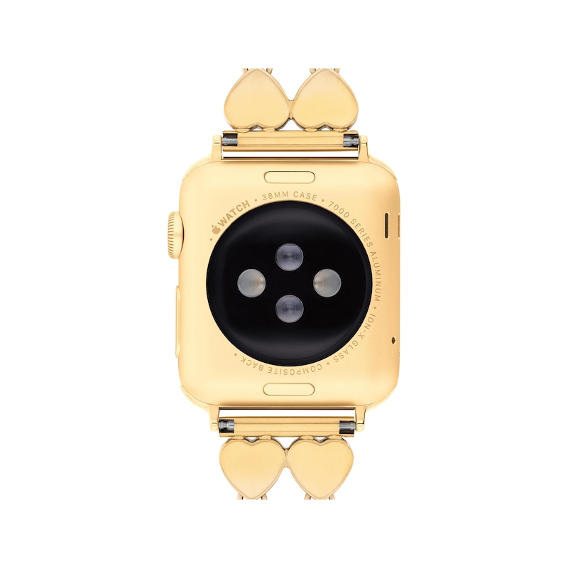 Main Image 3 of COACH Heart-Link Gold-Tone Stainless Steel Apple Watch Strap 14700336