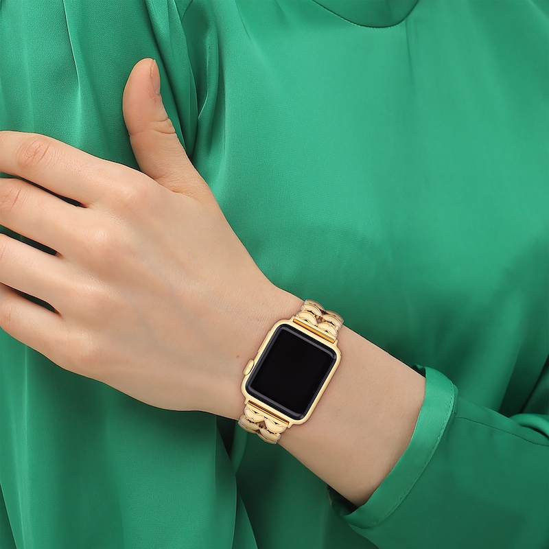 Main Image 5 of COACH Heart-Link Gold-Tone Stainless Steel Apple Watch Strap 14700336