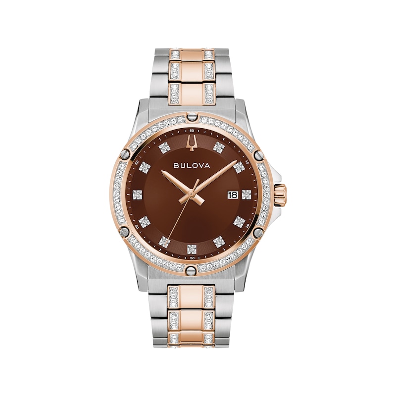 Main Image 2 of Bulova Crystal Collection Two-Tone 42mm Men's Watch Set 98K120