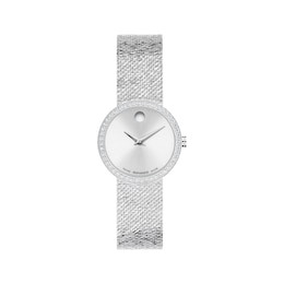 Movado Museum Velura Lab-Grown Diamond Bezel 25mm Women's Watch 0607933