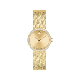 Movado Museum Velura Lab-Grown Diamond Bezel 25mm Women's Watch 0607934
