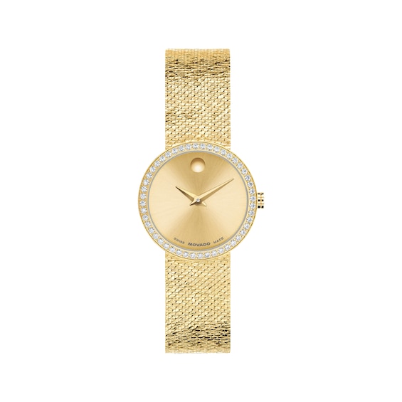 Movado Museum Velura Lab-Grown Diamond Bezel 25mm Women's Watch 0607934
