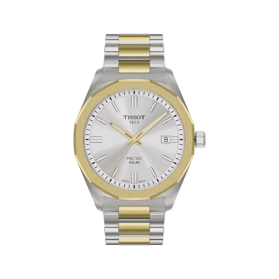 Tissot PRC 100 Solar Two-Tone 39mm Men's Watch T1514222203100