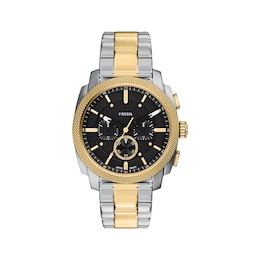Fossil Machine Chronograph Two-Tone 44mm Men's Watch FS6159