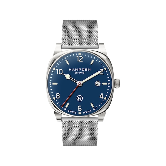 Hampden Algren Navy All Steel 40mm Men's Watch 2-011