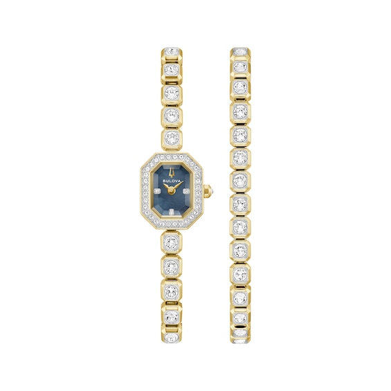 Bulova Crystal Collection Women's Watch & Bracelet Gift Set 98X143