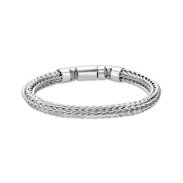 7mm Braided Bali Bracelet Solid Stainless Steel 8.5"