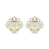 Thumbnail Image 2 of White Lab-Created Sapphire Sapphire Seashell Stud Earrings 10K Yellow Gold