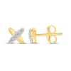Thumbnail Image 3 of Diamond "X" Mini Stud Earrings 1/15 ct tw 10K Yellow Gold