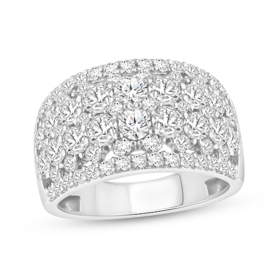 Diamond Multi-Row Anniversary Ring 2-1/2 ct tw 14K White Gold