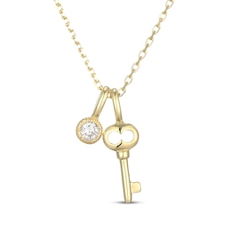 KAY x Rocksbox Lab-Grown Diamond & Key Charm Necklace 1/15 ct tw 24K Yellow Gold Vermeil Sterling Silver 19"